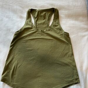 Women's Olive Green Tank Top Casual Sleeveless Top Lululemon